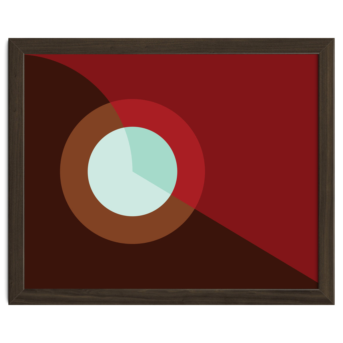 Geometric Shapes No. 2 - deep reds & turquoise