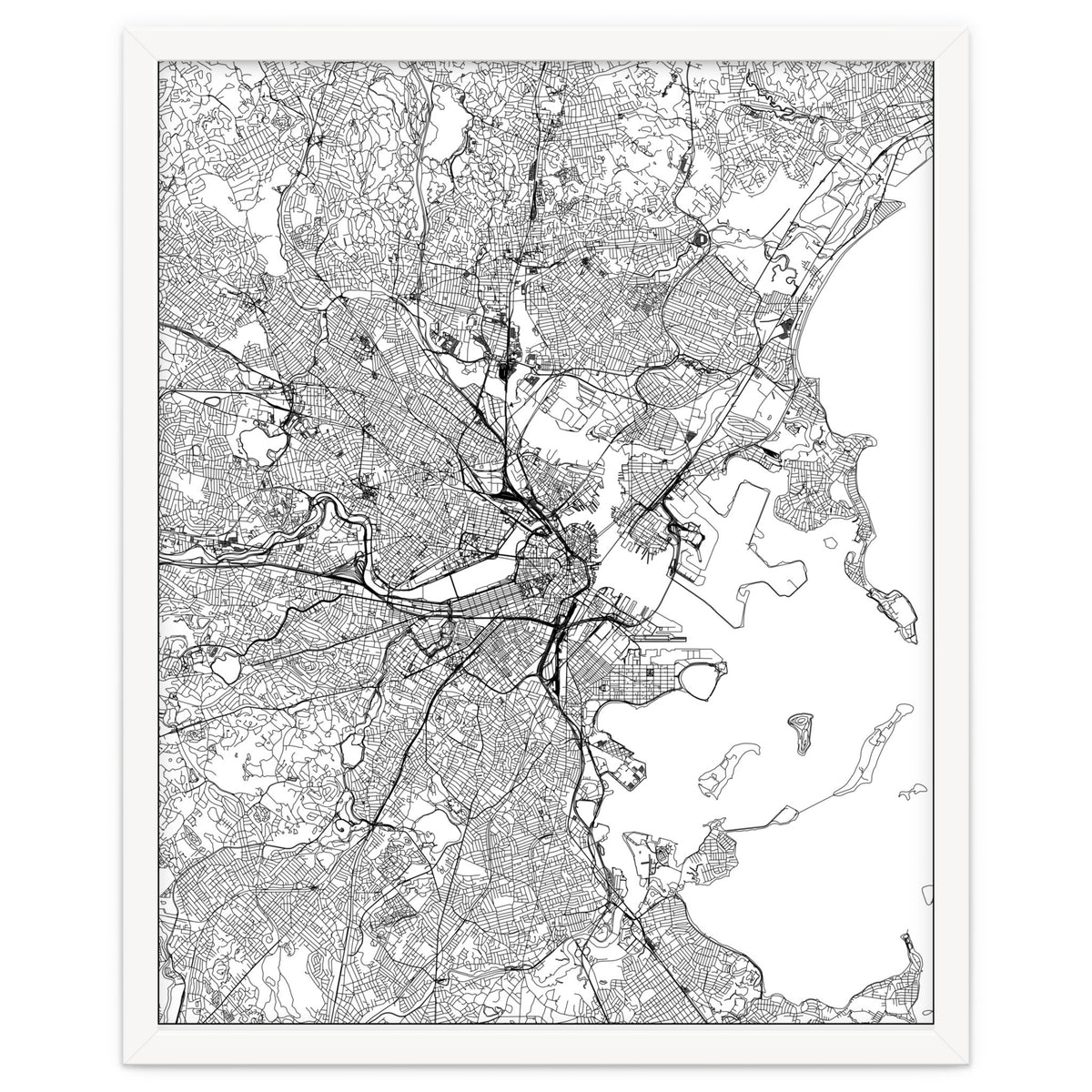 Boston White Map