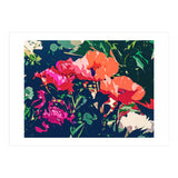Where Darkness Blooms, Dark Floral Botanical Painting, Eclectic Blush Plants Garden Nature Flowers (Print Only) thumbnail