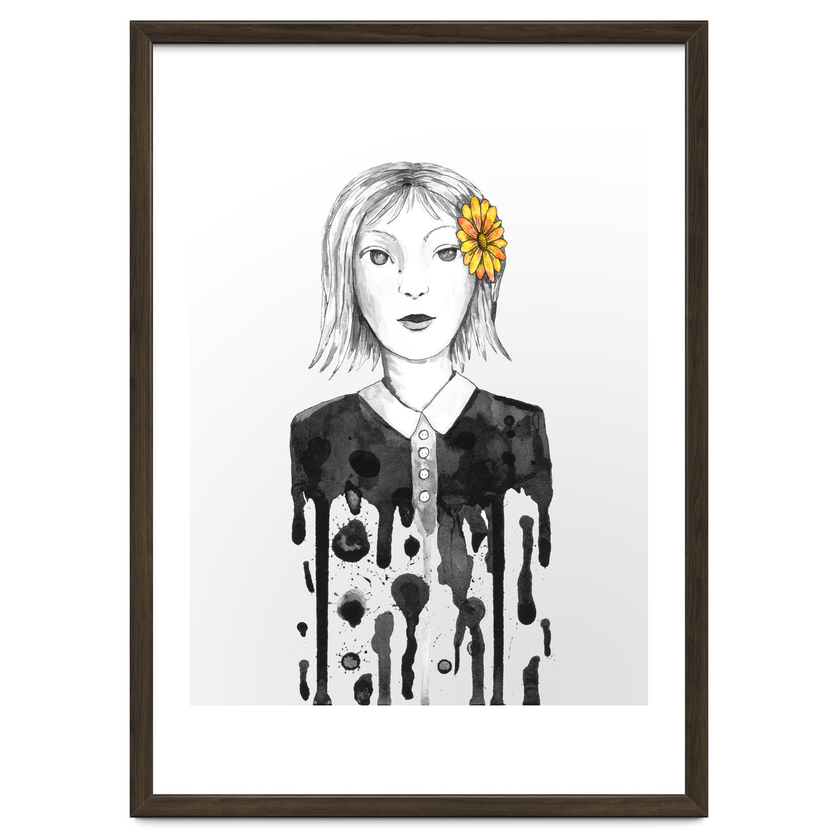 Flower dripping girl