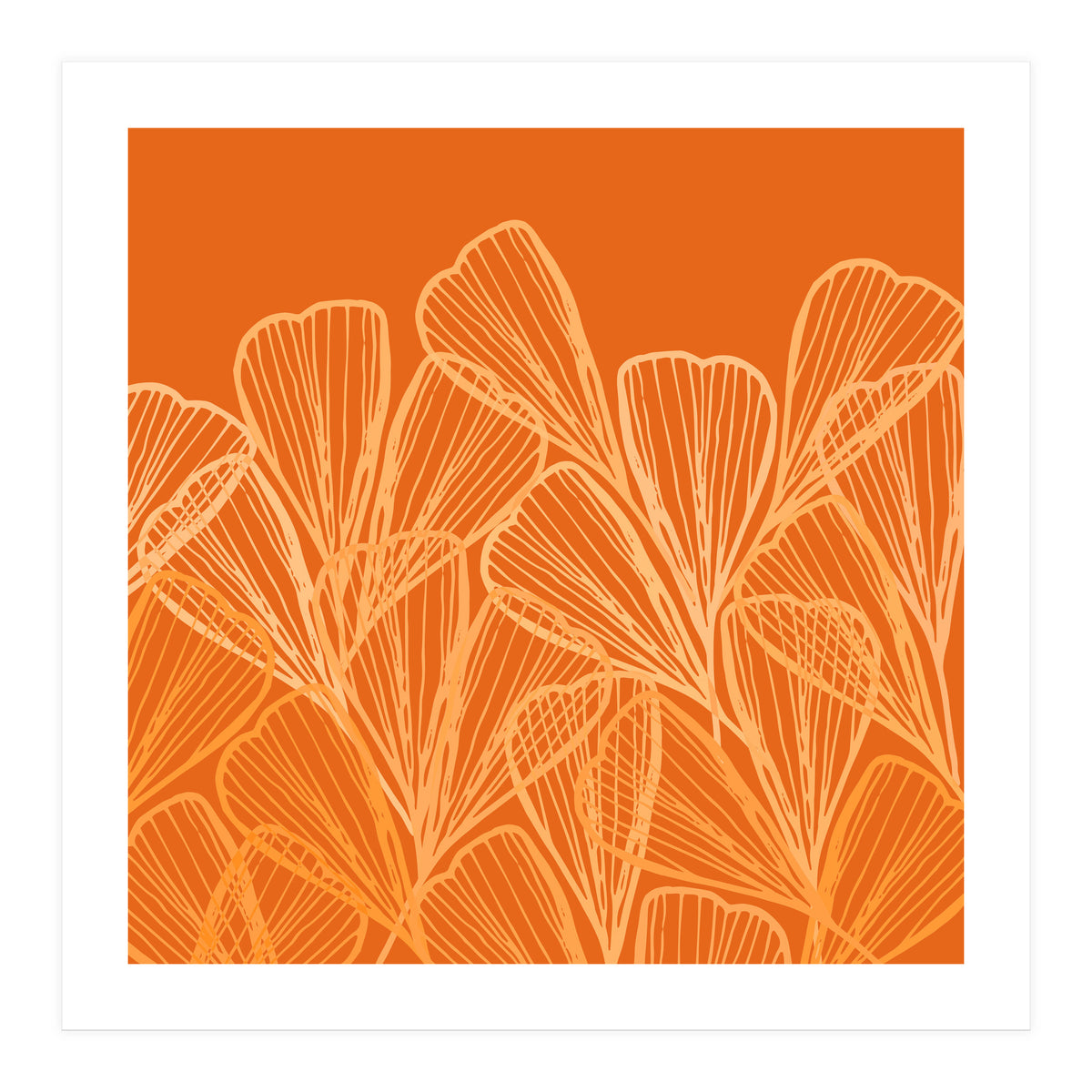 Coastal Orange Flora (Print Only)