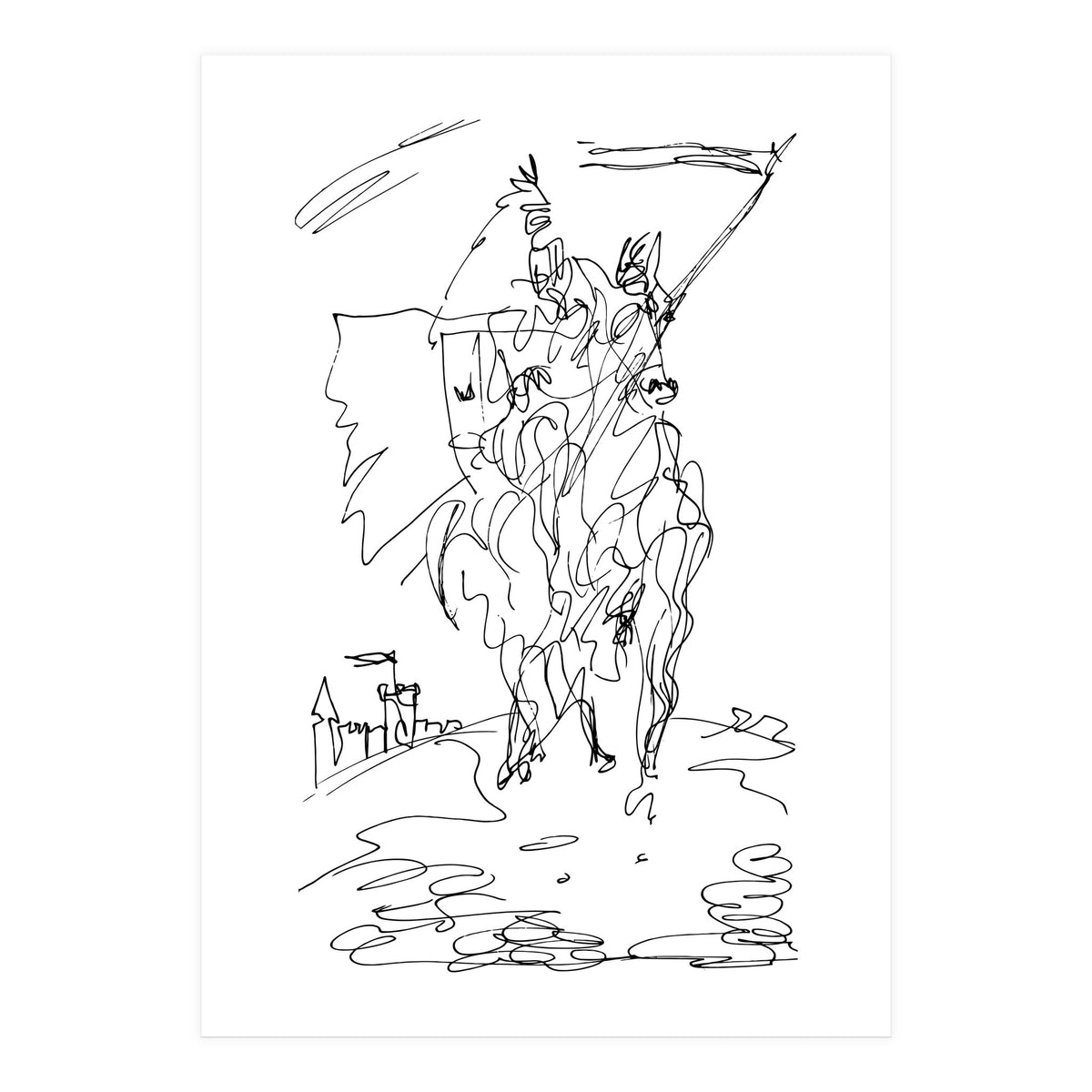 Medieval Rider (Print Only)