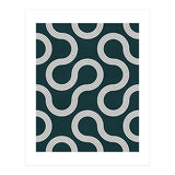 My Favorite Geometric Patterns No.35 - Green Tinted Navy Blue (Print Only) thumbnail