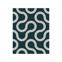 My Favorite Geometric Patterns No.35 - Green Tinted Navy Blue (Print Only)
