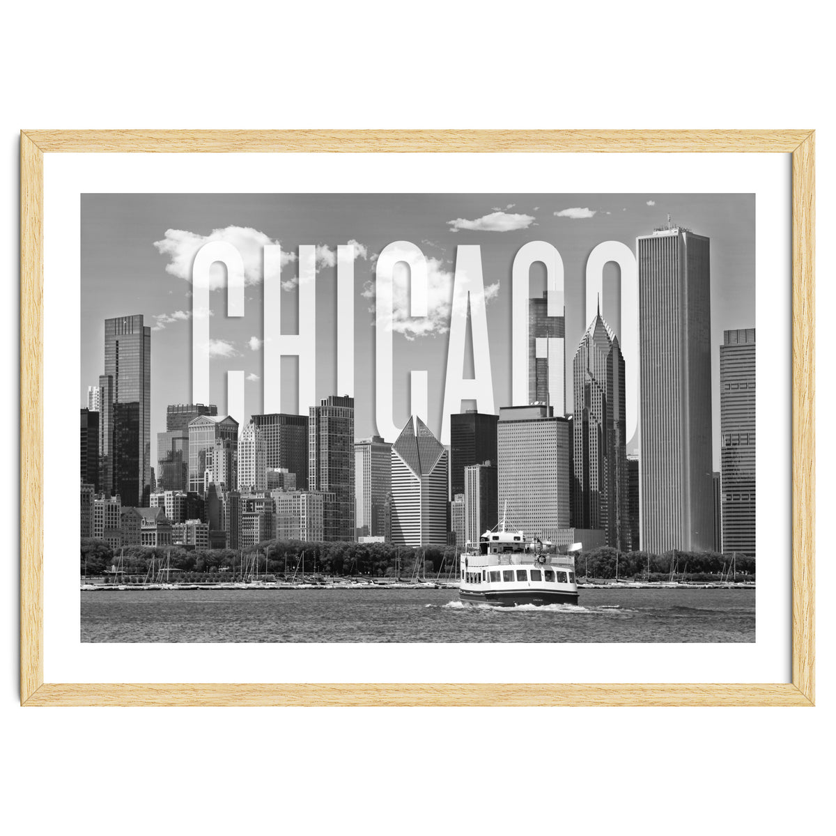 CHICAGO Skyline | Monochrome