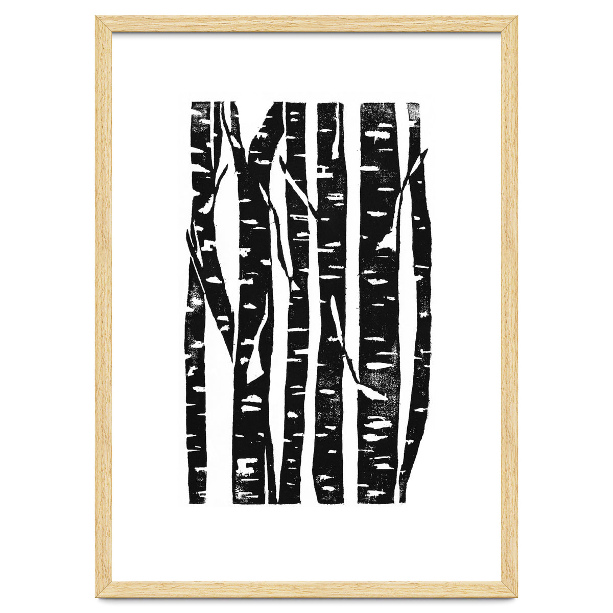 Woodcut Birches
