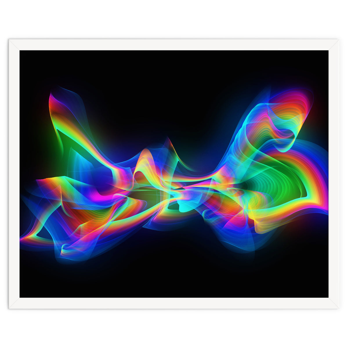 Abstract Colorful Flame Waves
