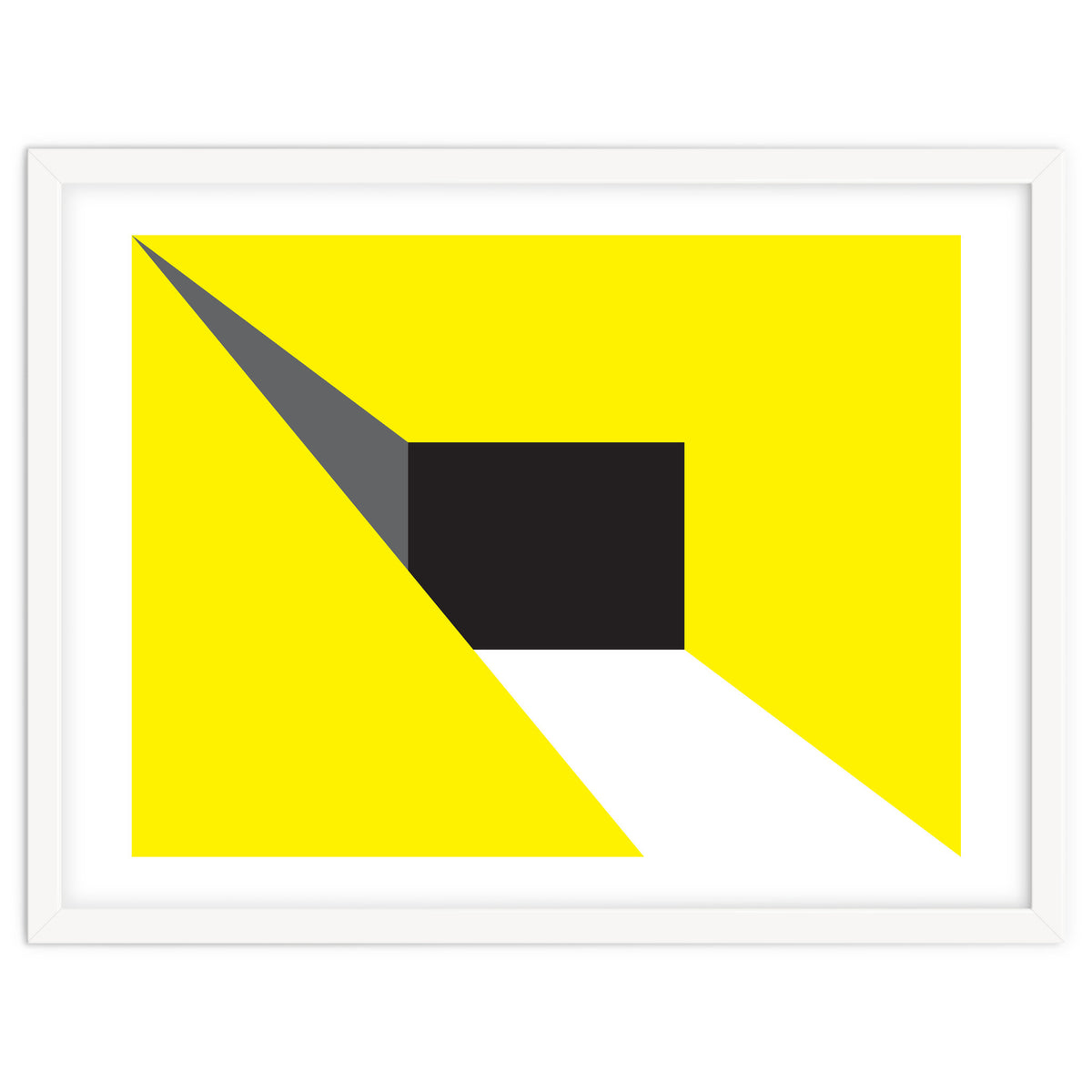 Geometric Shapes No. 20 - yellow, black & grey