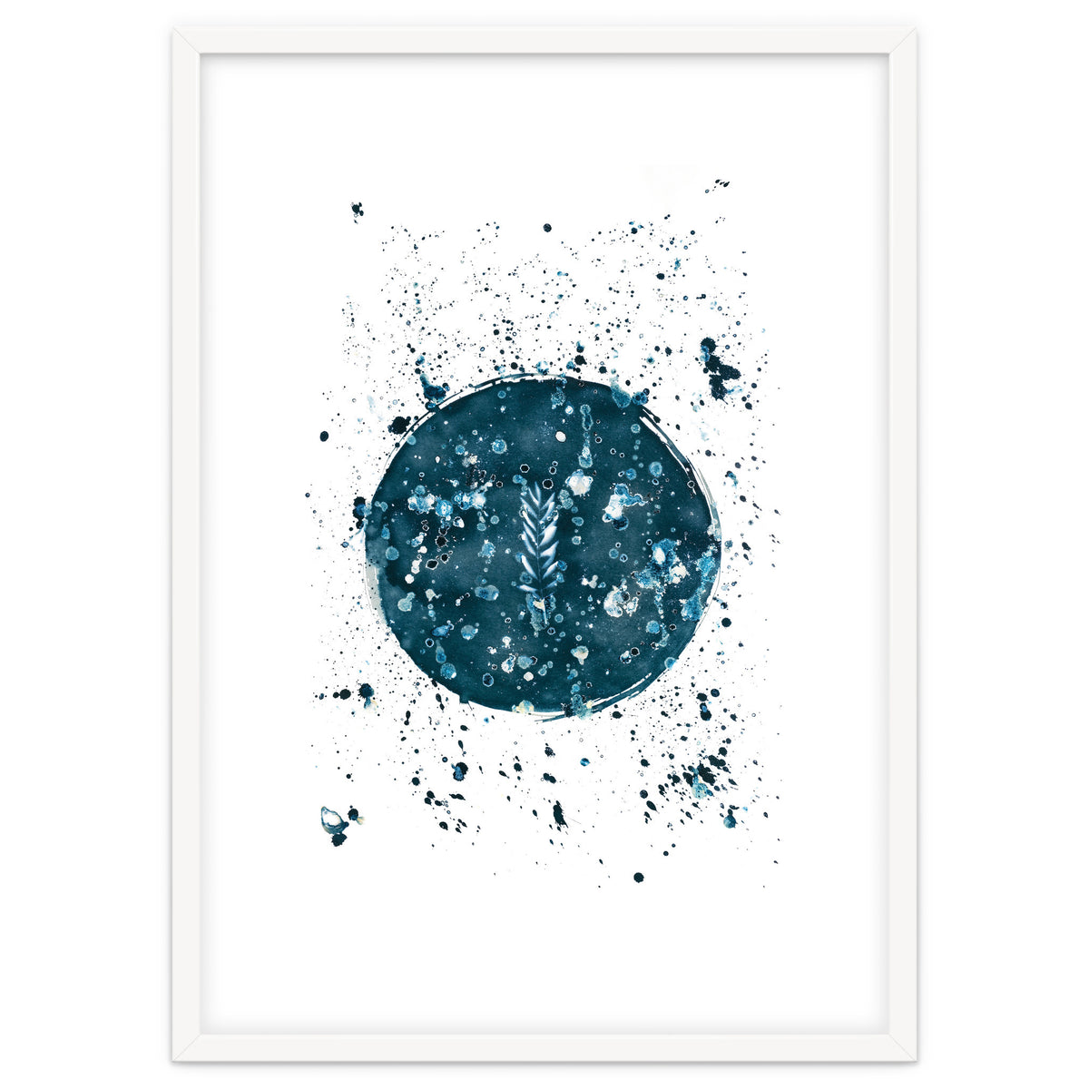 Indigo Blue Botanical Leaves No. 8