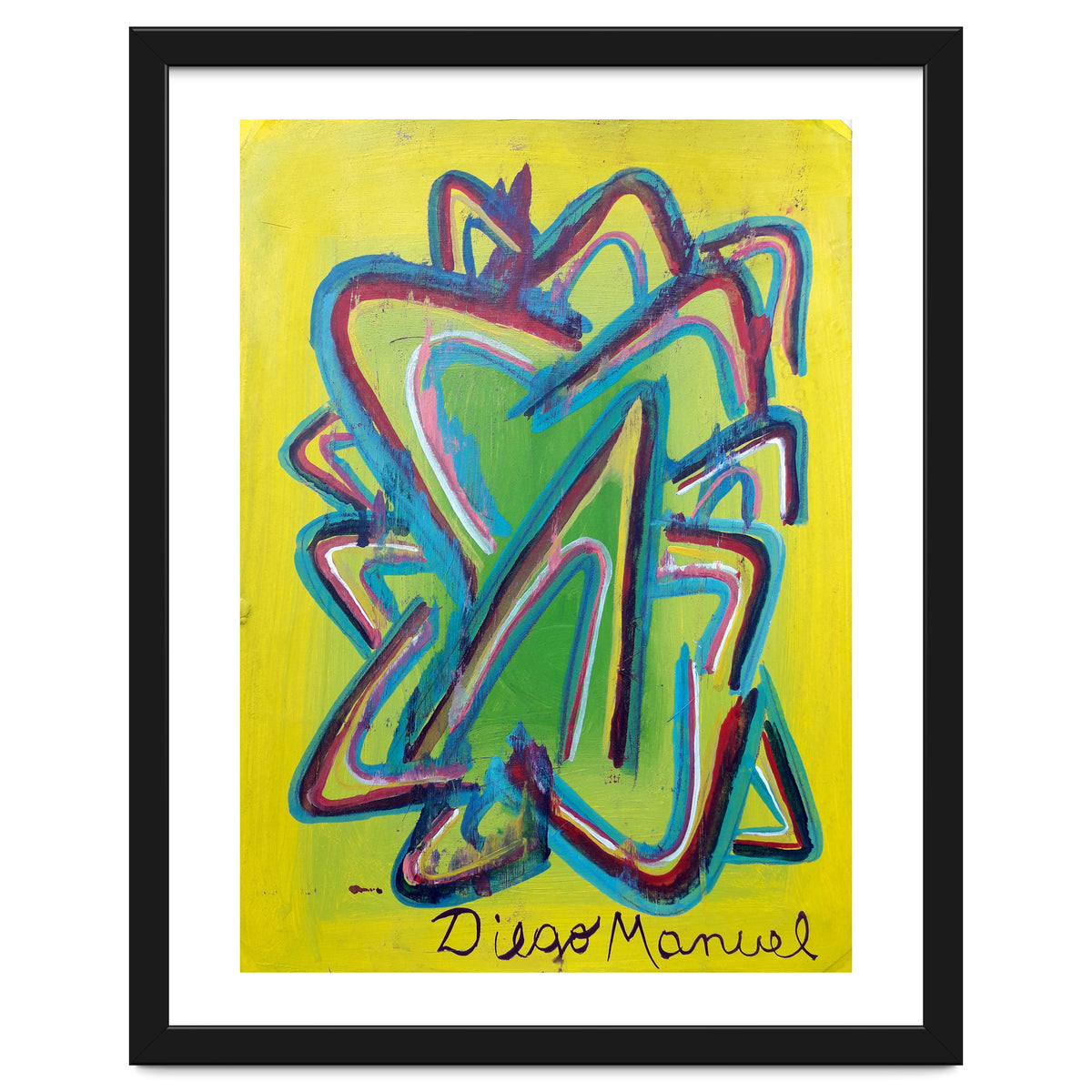 Forma Celeste Sobre Amarillo 2