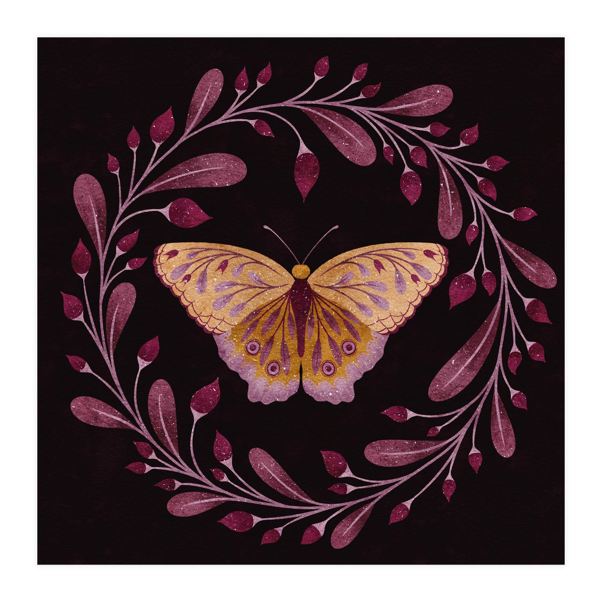Butterfly Wreath (Print Only)