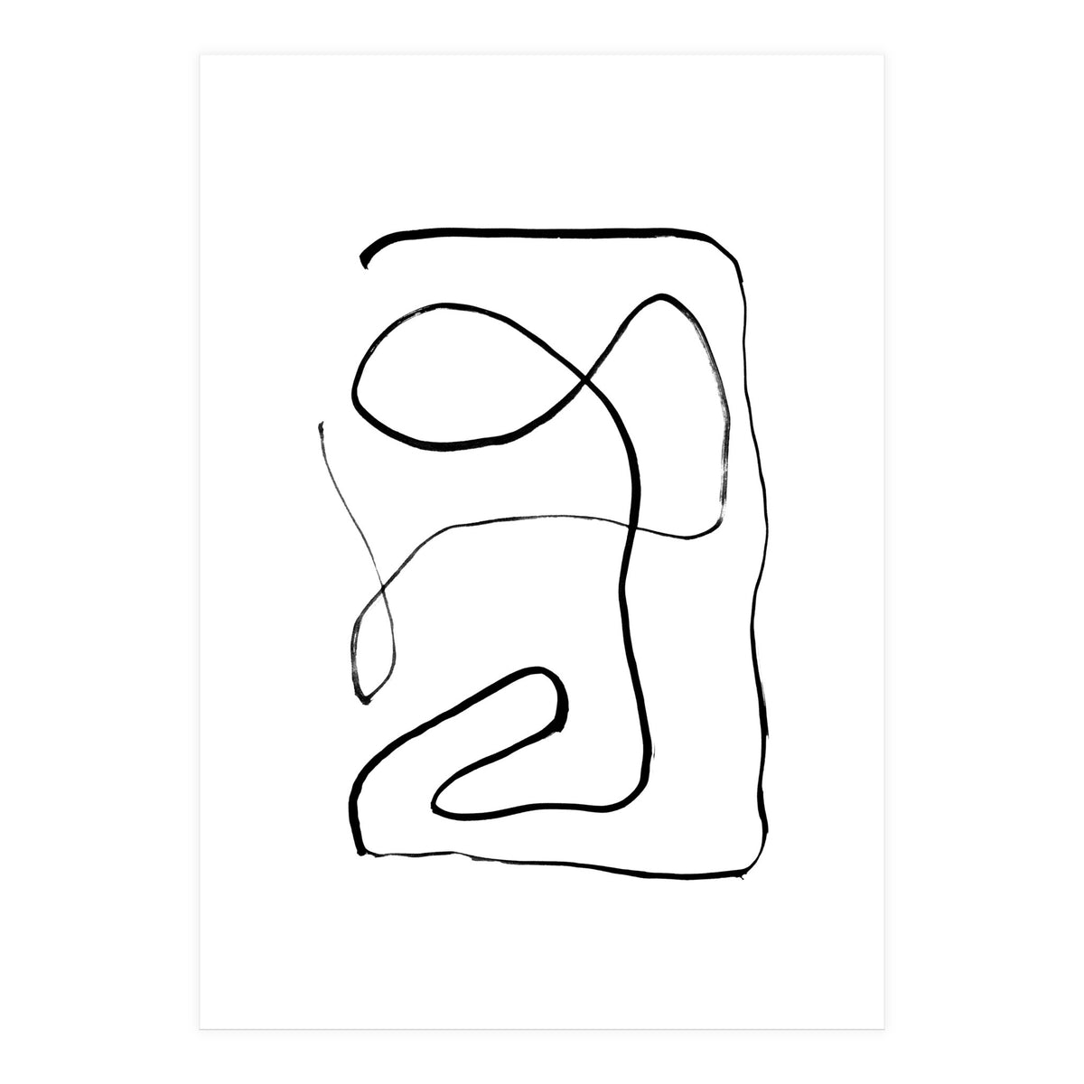 Mid-Century Line Art Print #2 (Print Only)