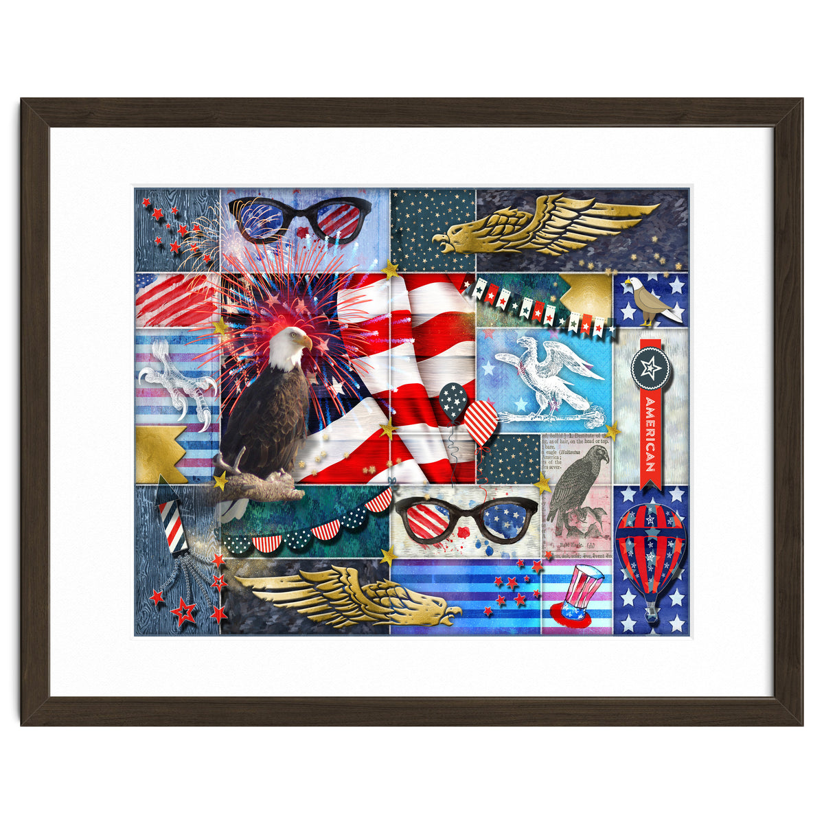 Americana Eagles Collage