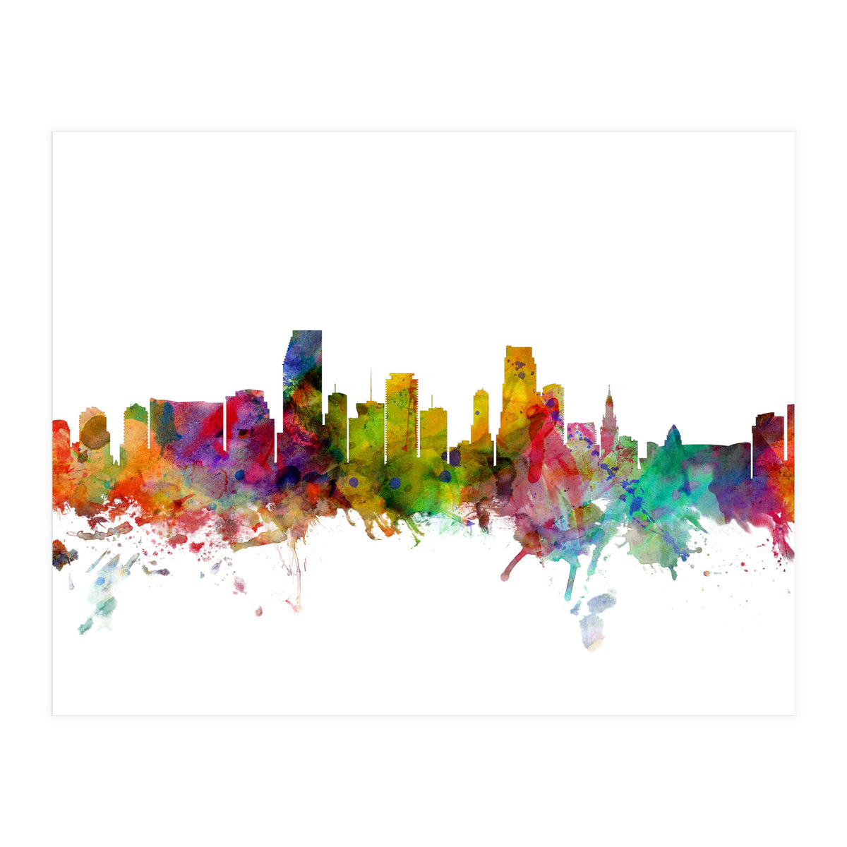 Miami Florida Skyline (Print Only)