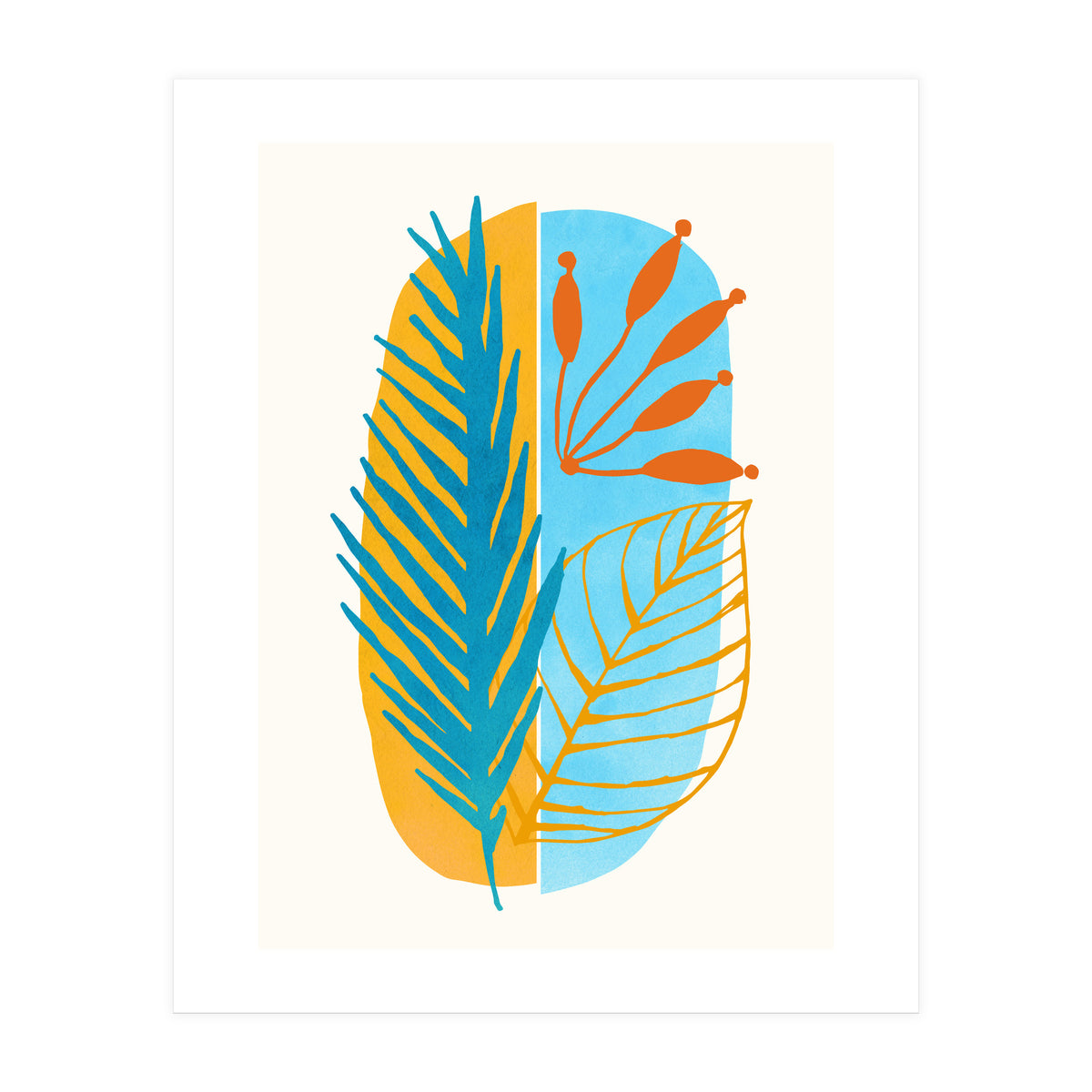 Beach Flora Abstract (Print Only)