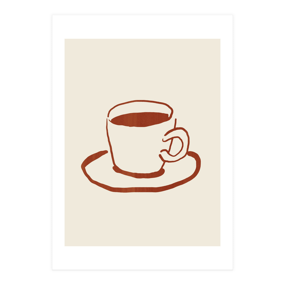 Coffee \\ Line Art (Print Only)