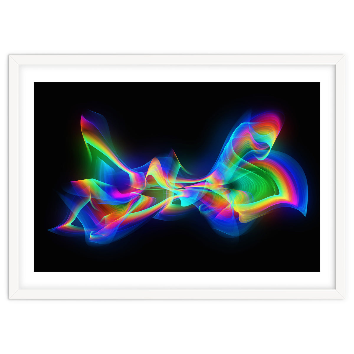 Abstract Colorful Flame Waves