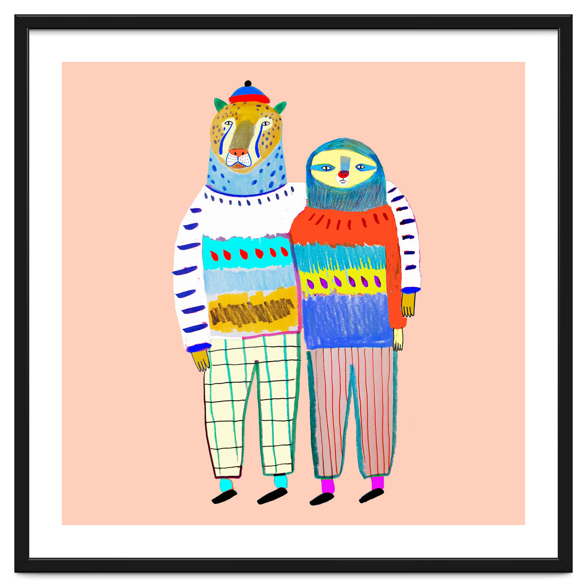 Leopard and Sloth Friends