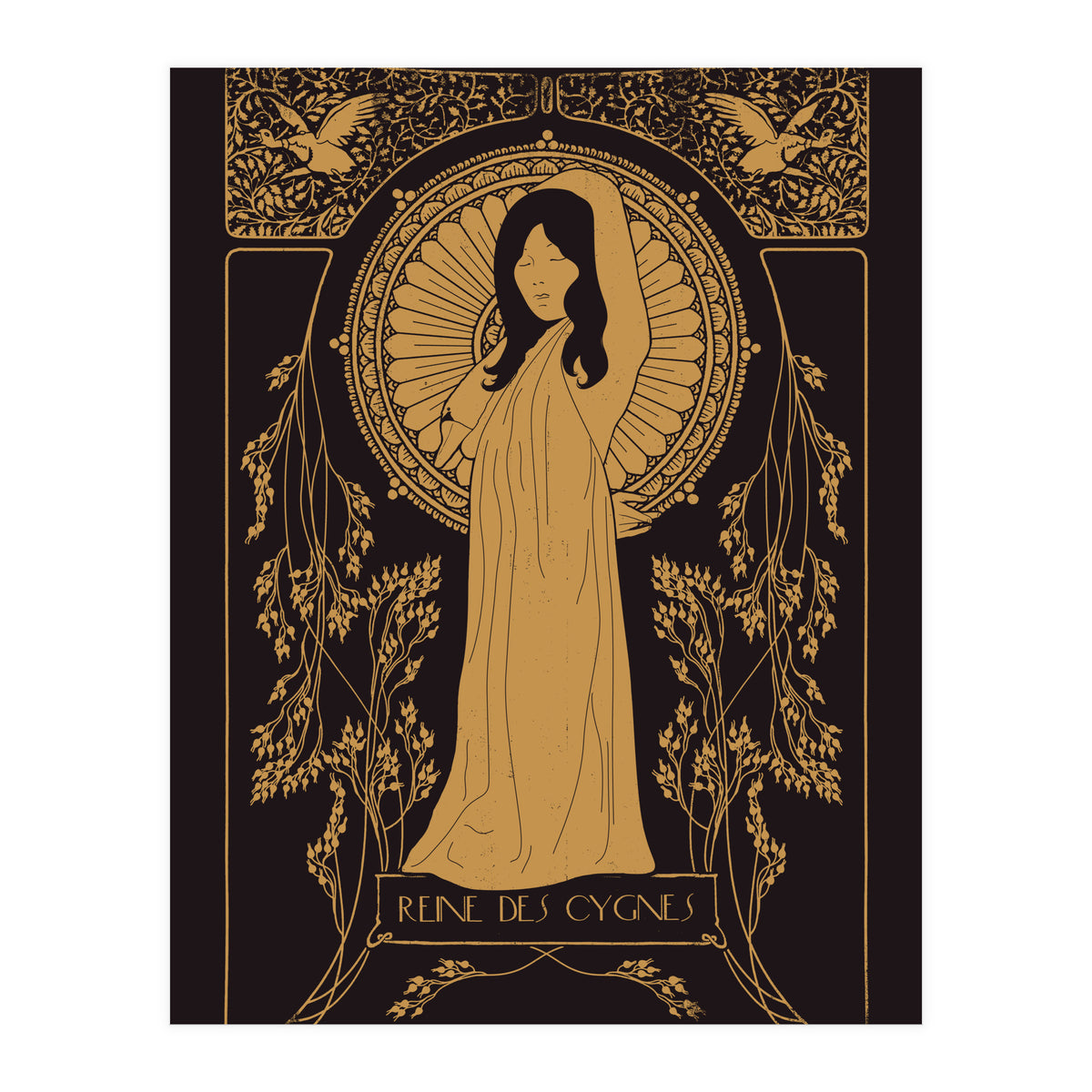 Reine Des Cygnes Golden (Print Only)
