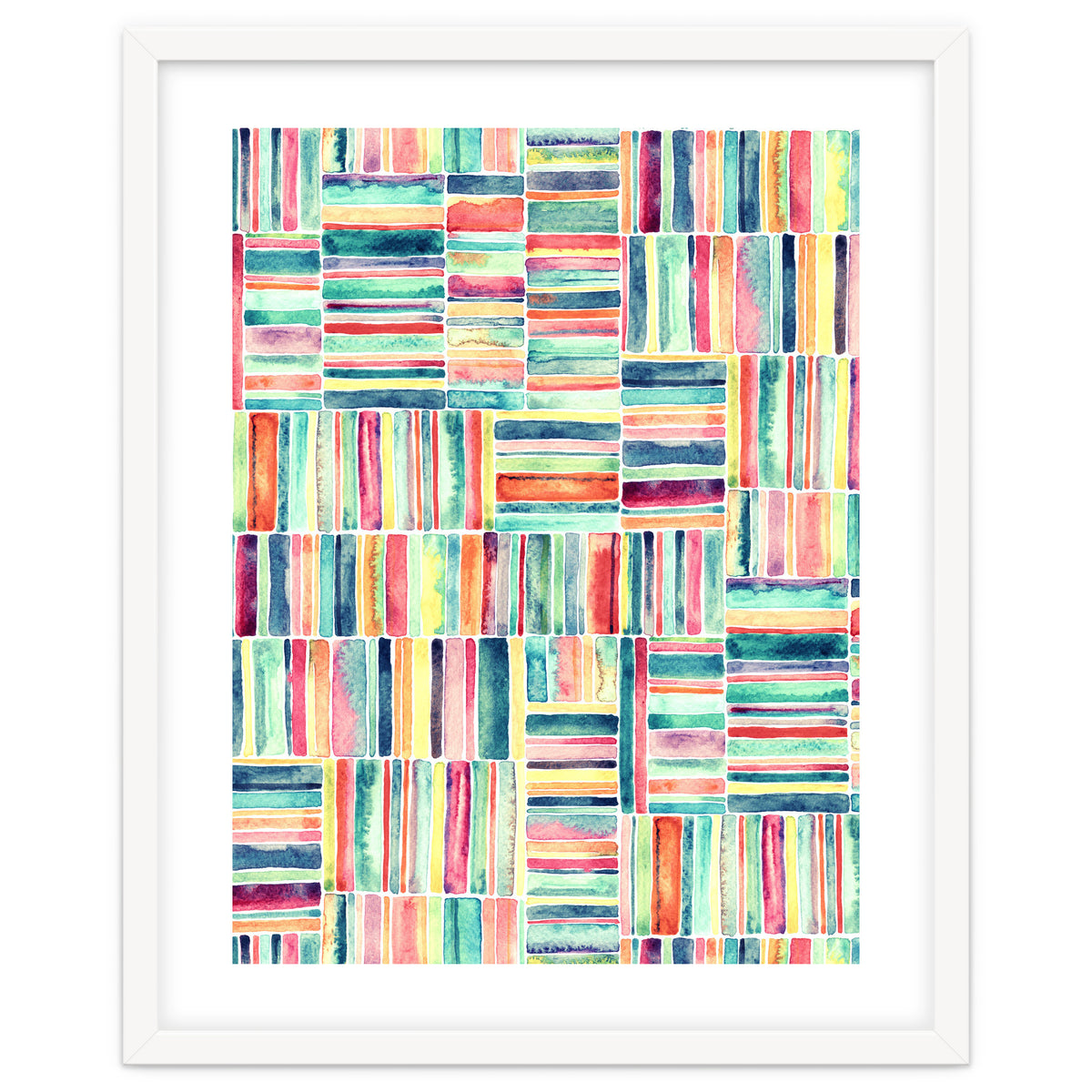 Retro Beach Chair Pastel Watercolor Stripes