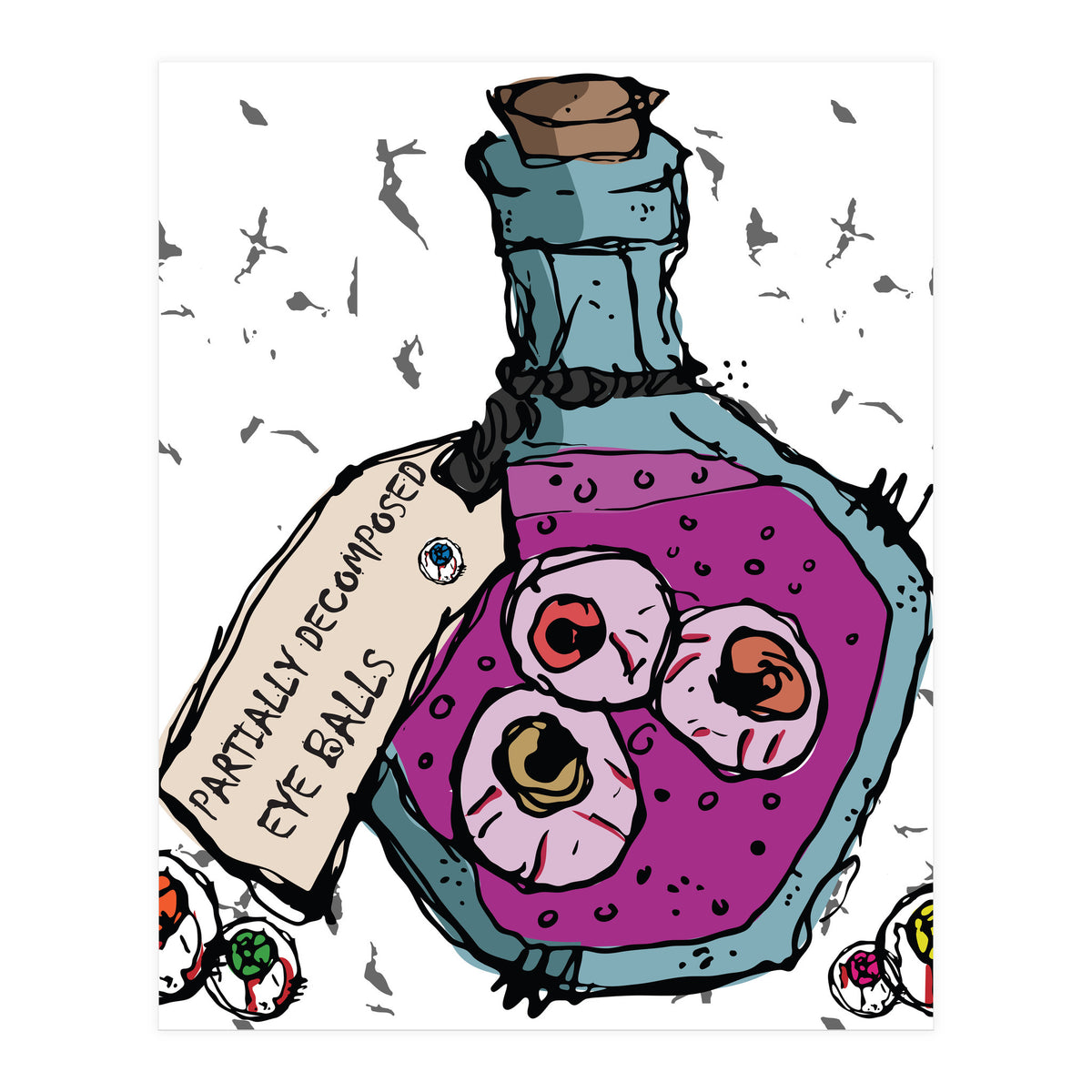 Decomposed eyes in a bottle (Print Only)