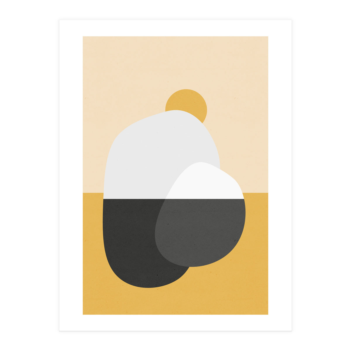 Abstract Boulders - Golden Desert (Print Only)