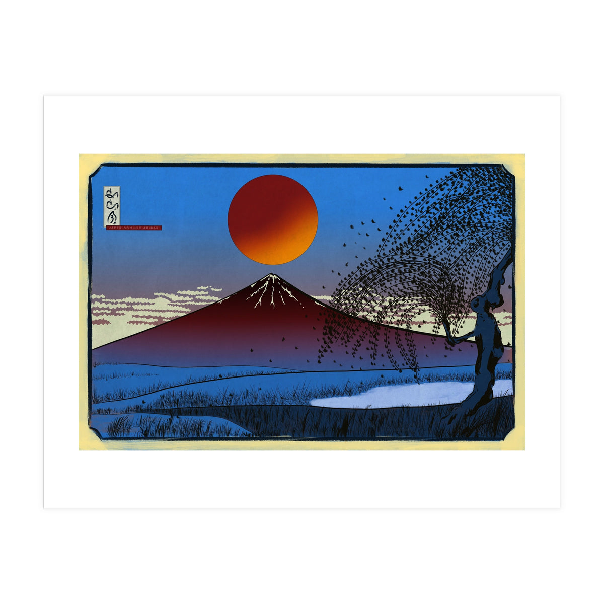 Mayon Volcano Ukiyo-e (Print Only)