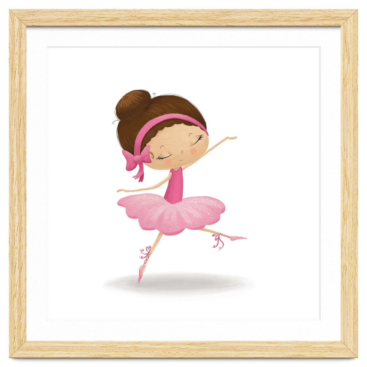 Adorable Leaping Ballerina Nursery Print