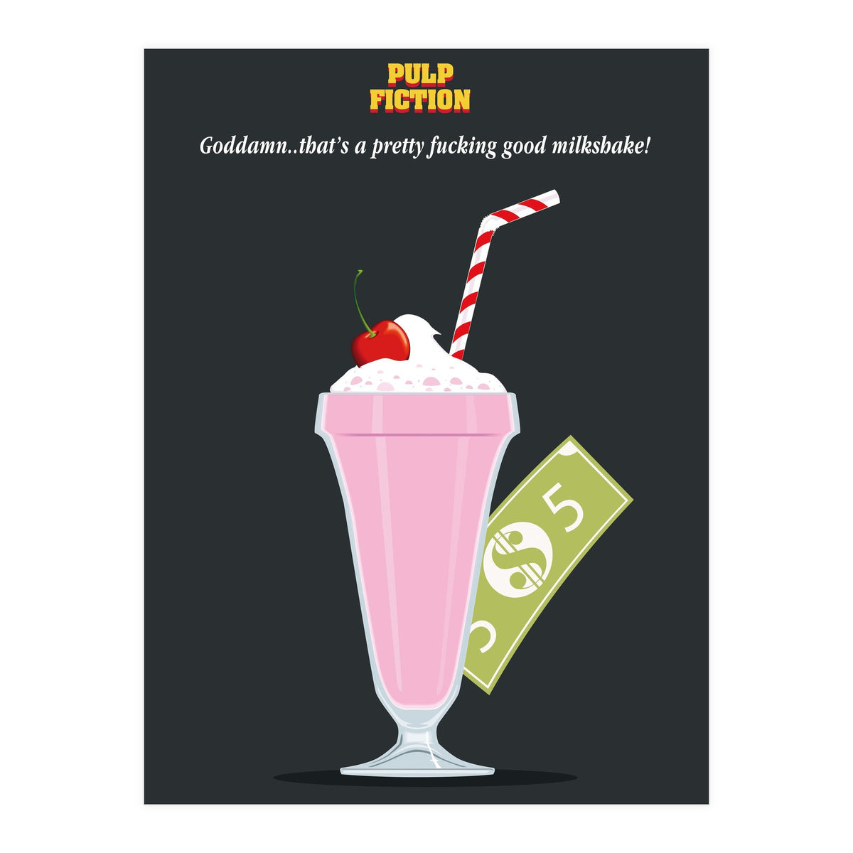 Mia Wallace Pulp Fiction movie poster (Print Only)