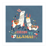 Llama With Cactus Como Te Llamas Spanish Saying 2 (Print Only) thumbnail