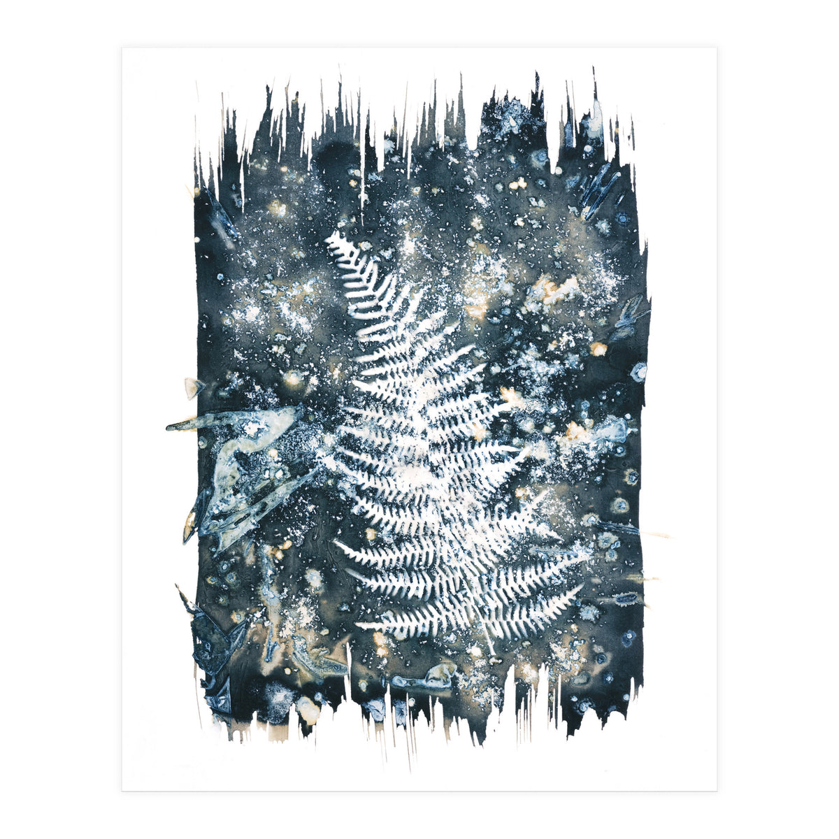 Indigo Blue Botanical Leaves No. 11 (Print Only)