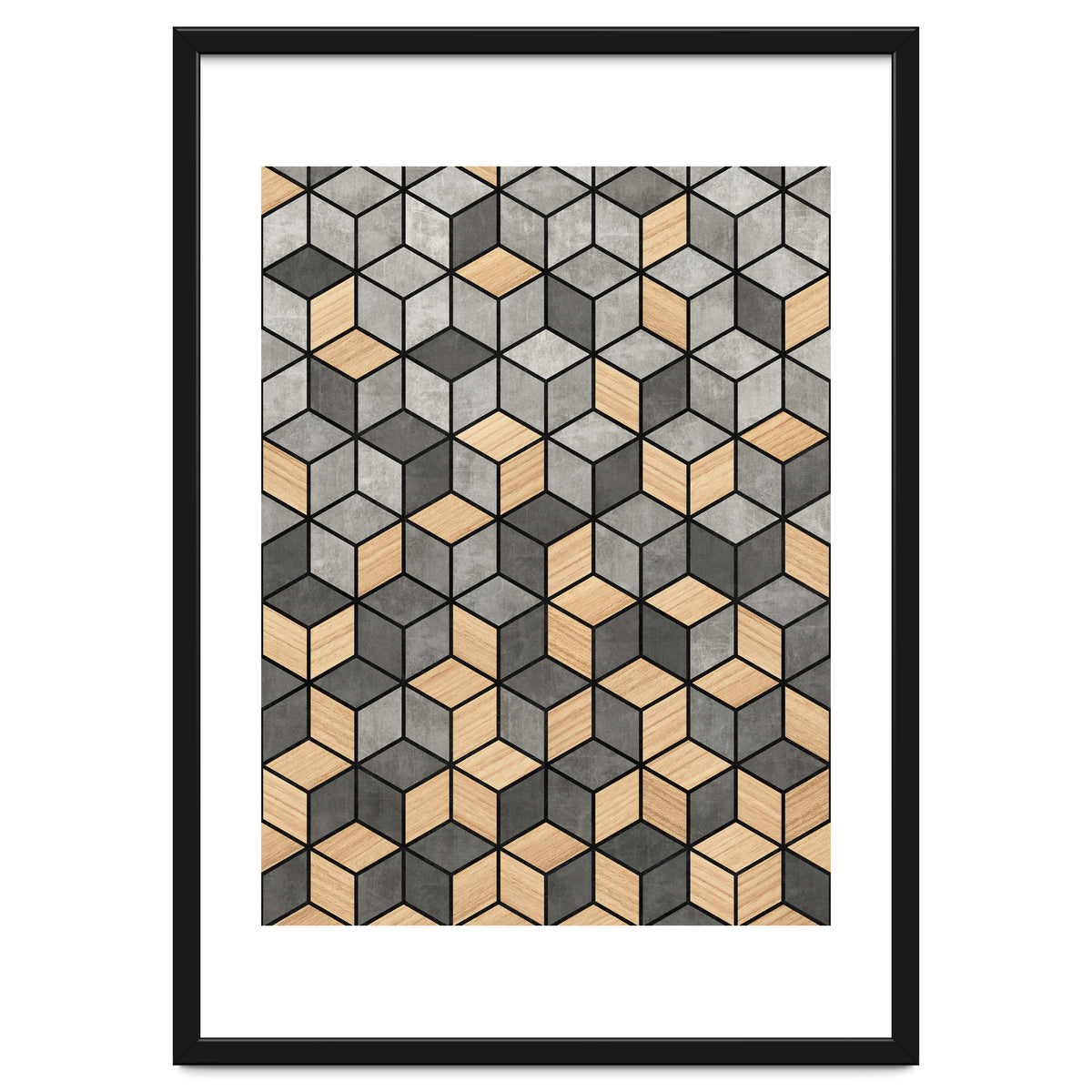 Concrete and Wood Cubes