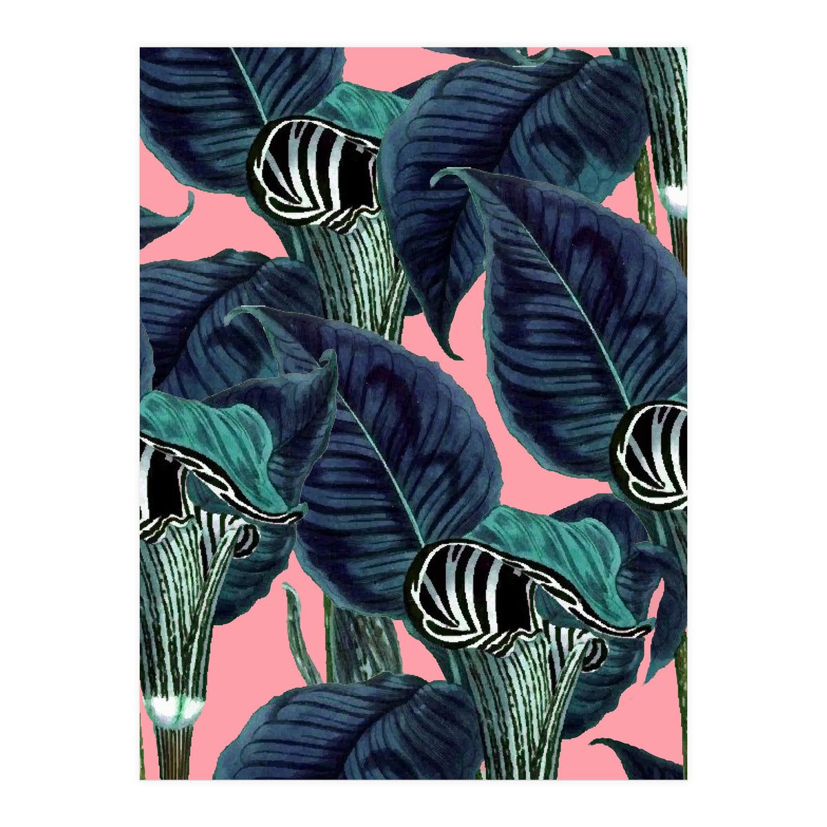Tropical Flower Pattern (Print Only)