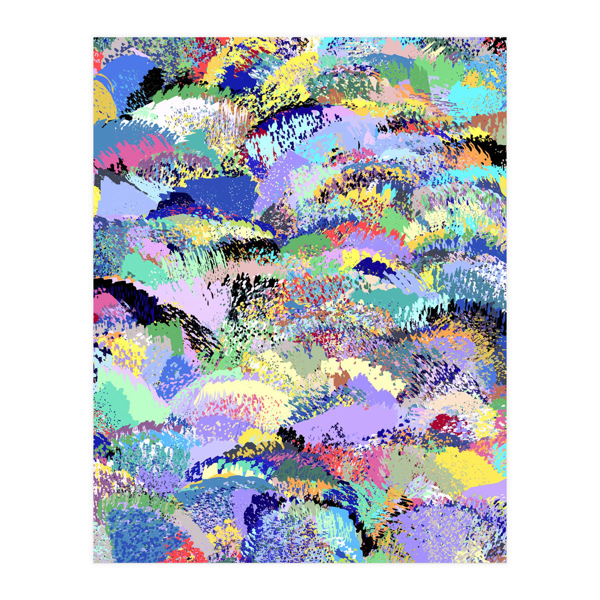 Lavender Soul Garden, Botanical Jungle Bohemian Nature Illustration, Plants Forest PaintingGarden (Print Only)