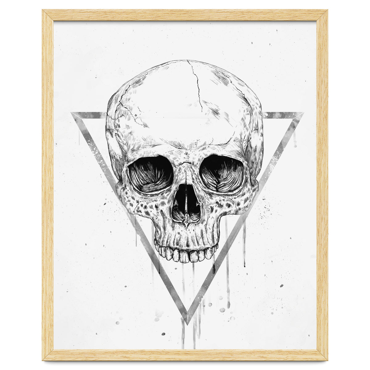 Skull In A Triangle (bw)