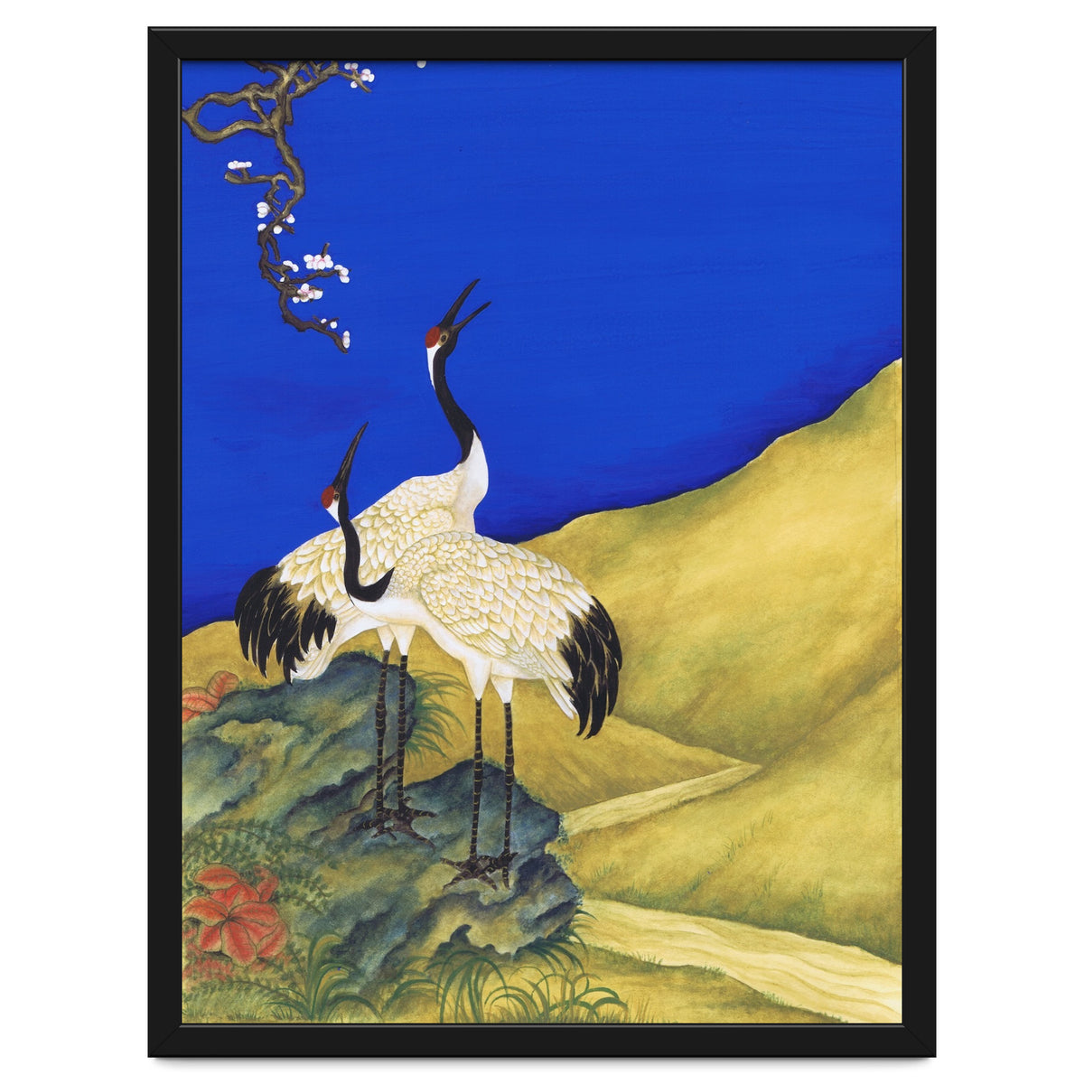 Cranes Under A Cobalt Sky 4