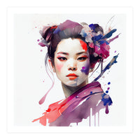 Watercolor Modern Geisha #5 (Print Only)