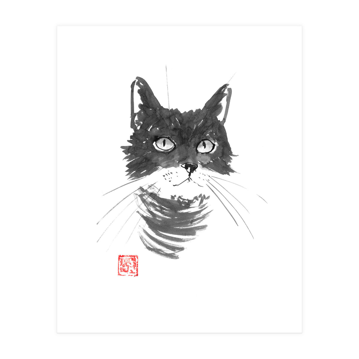 Chat Gris (Print Only)