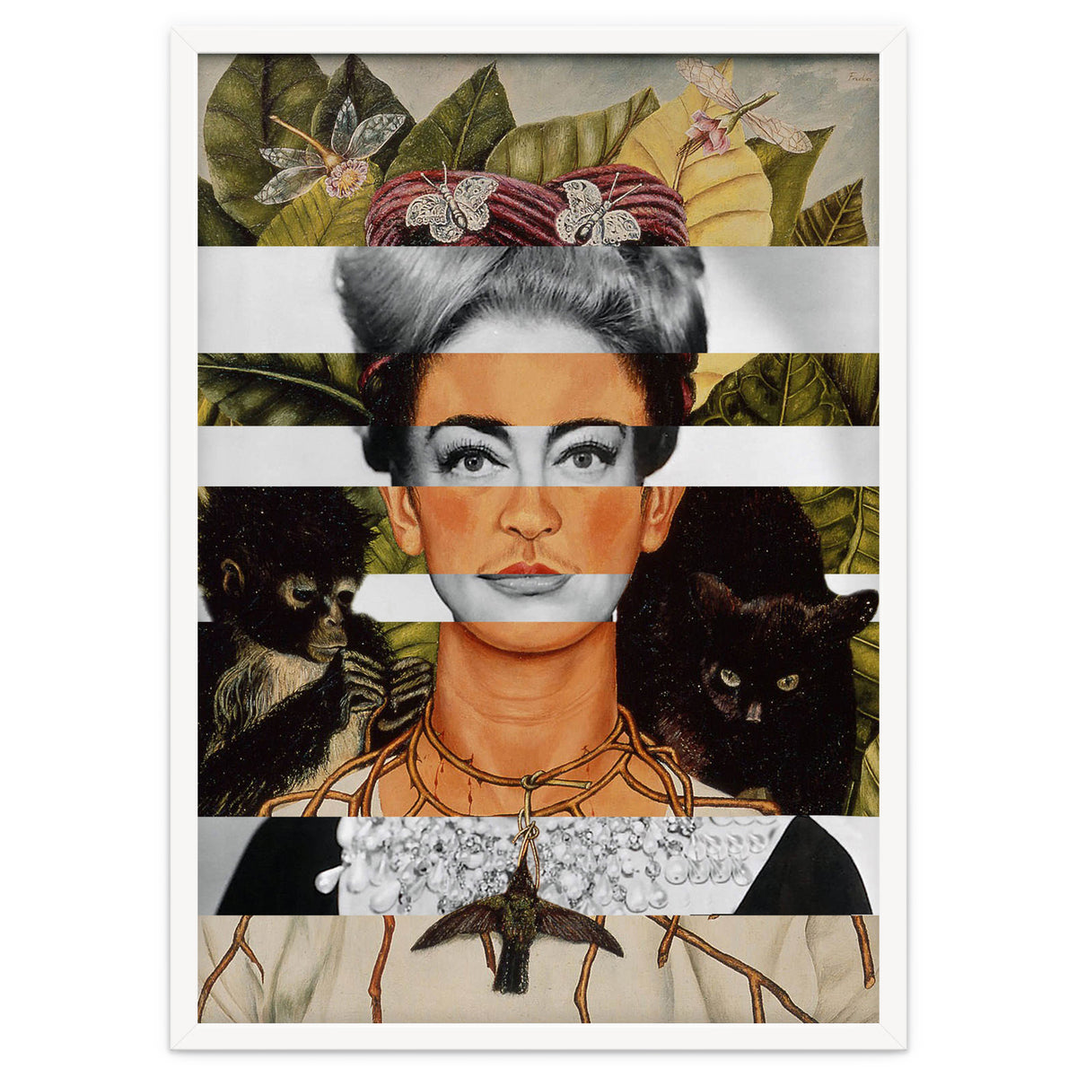 Frida Kahlo "Self Portrait with Thorn Necklace and Hummingbird" & Joan Crawford