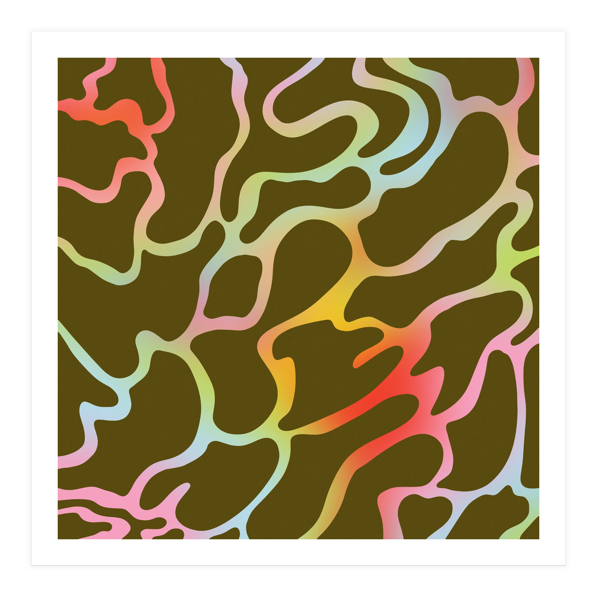 Colorful Wavy Lines Pattern \\ Multicolor Gradient (Print Only)