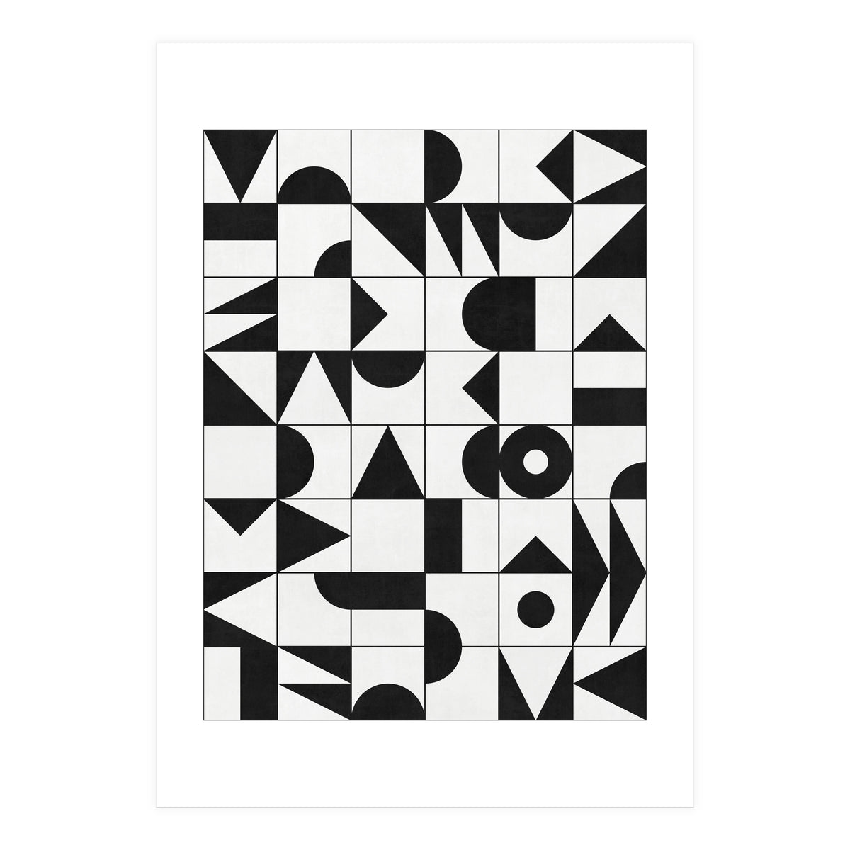 My Favorite Geometric Patterns No.10 - White (Print Only)