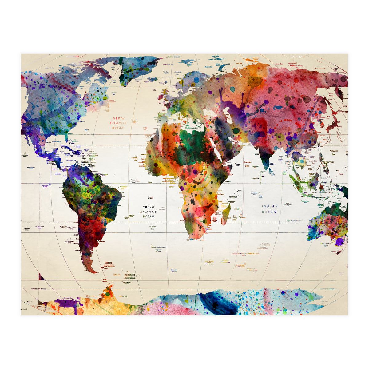 Map Of The World 2 (Print Only)