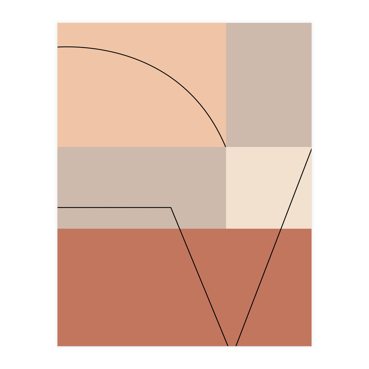 Neutral Geometric B (Print Only)