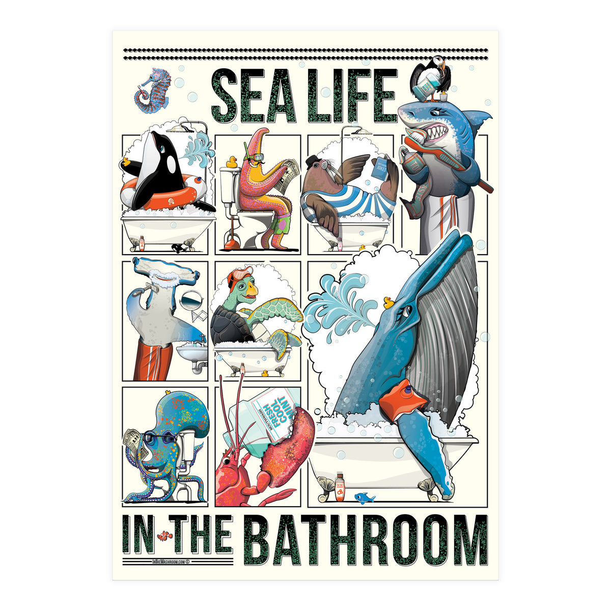 Sea Life in the Bathroom (Print Only)