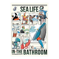 Sea Life in the Bathroom (Print Only)