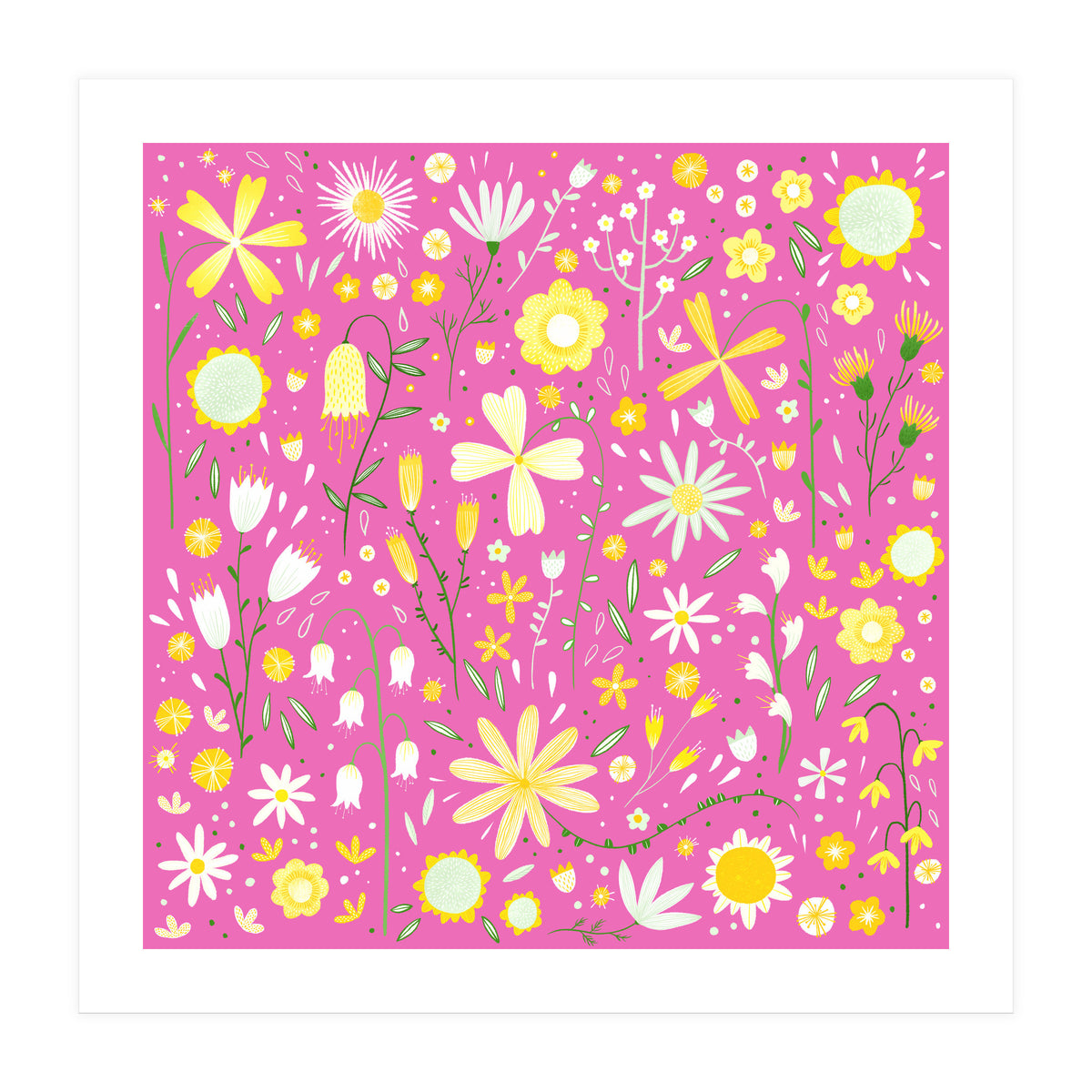 Fresh Flowers Pink (Print Only)