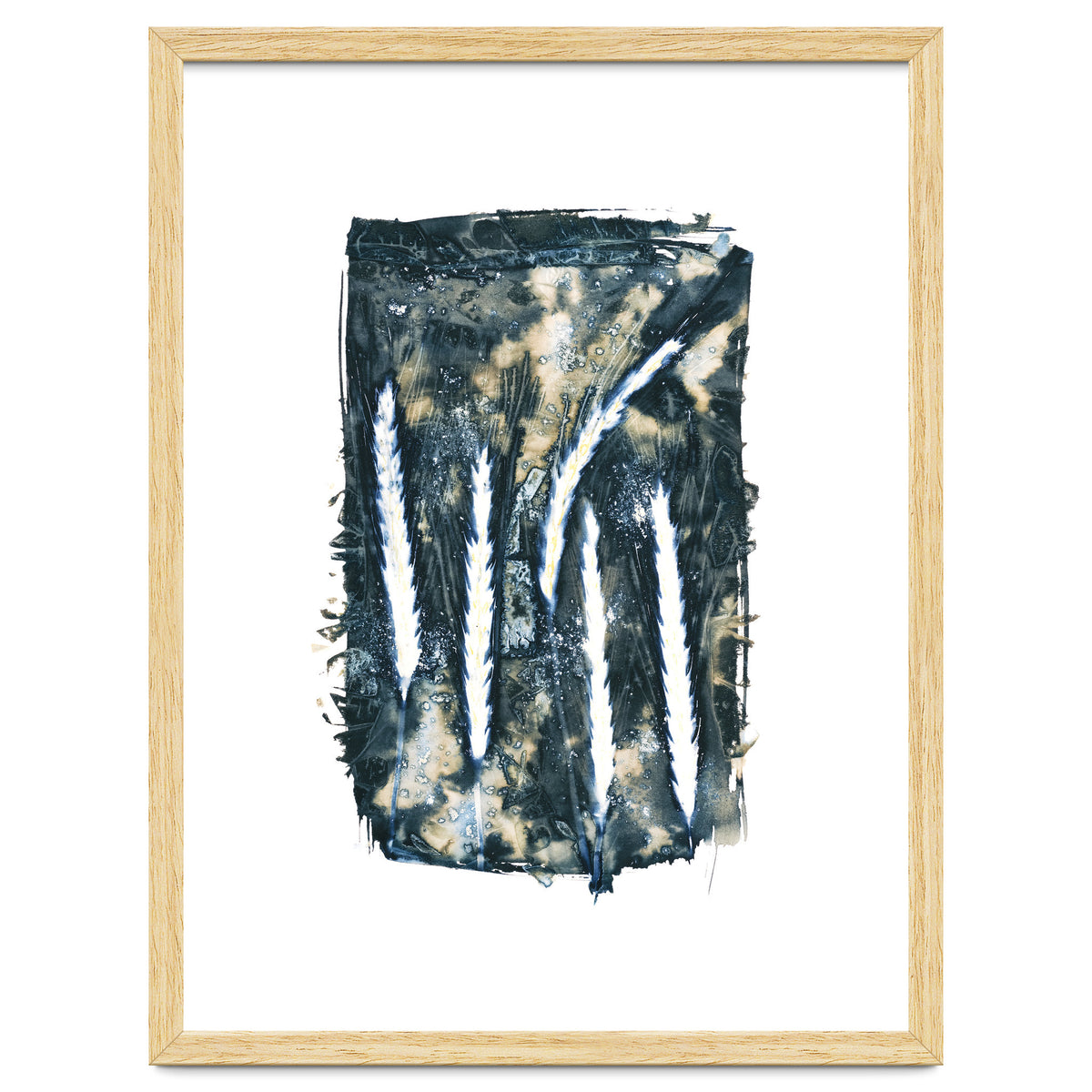 Indigo Blue Botanical Leaves No. 14