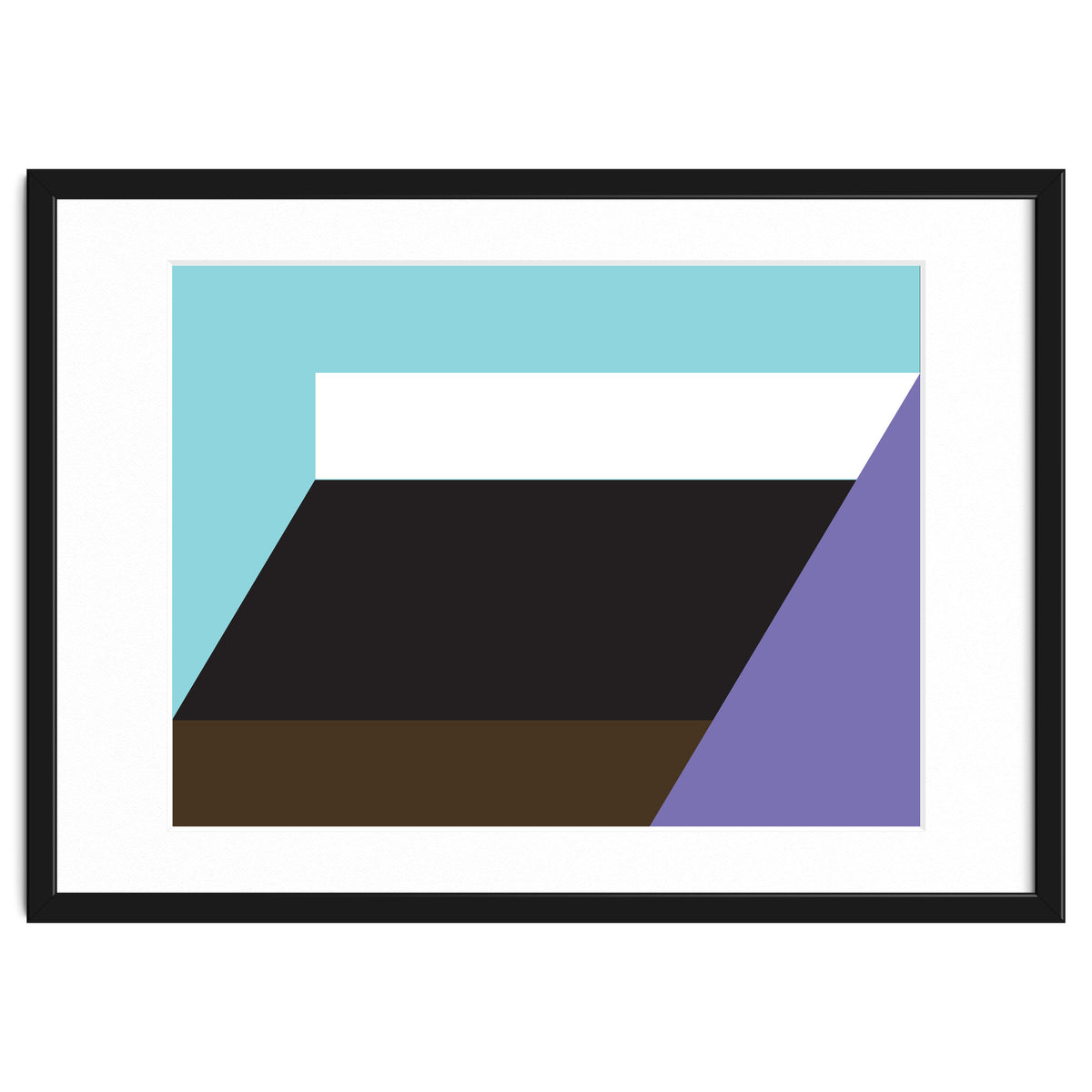 Geometric Shapes No. 34 - purple, blue & black