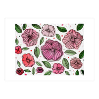 Watercolor And Ink Florals (Print Only)