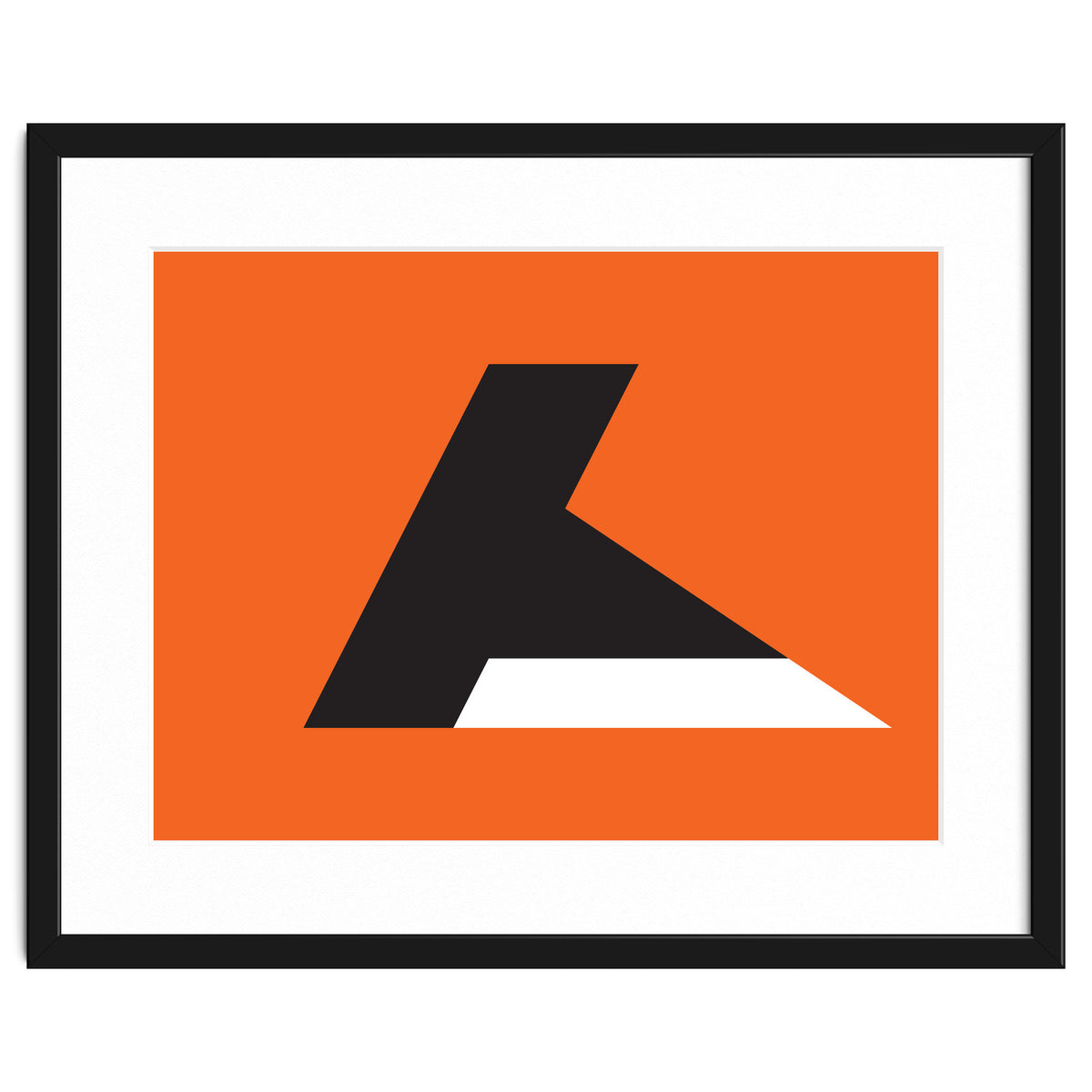 Geometric Shapes No. 79 - orange & black